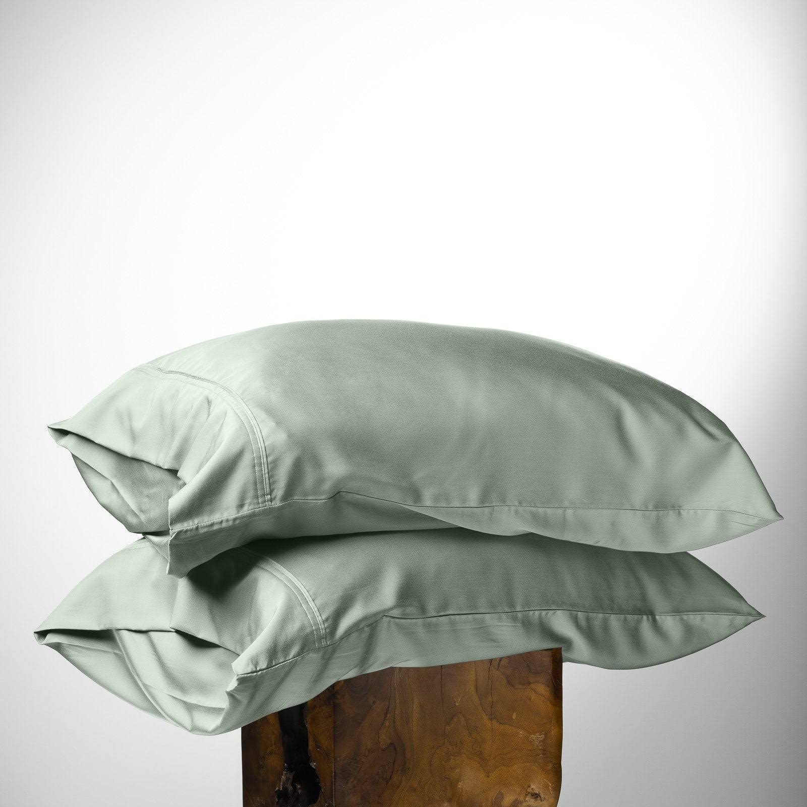 Olive + Crate Eucalyptus Cooling Pillowcases Standard Size | Certified Tencel Lyocell Fiber | Cool Vegan Silk Static Free for Skin and Hair | Softer