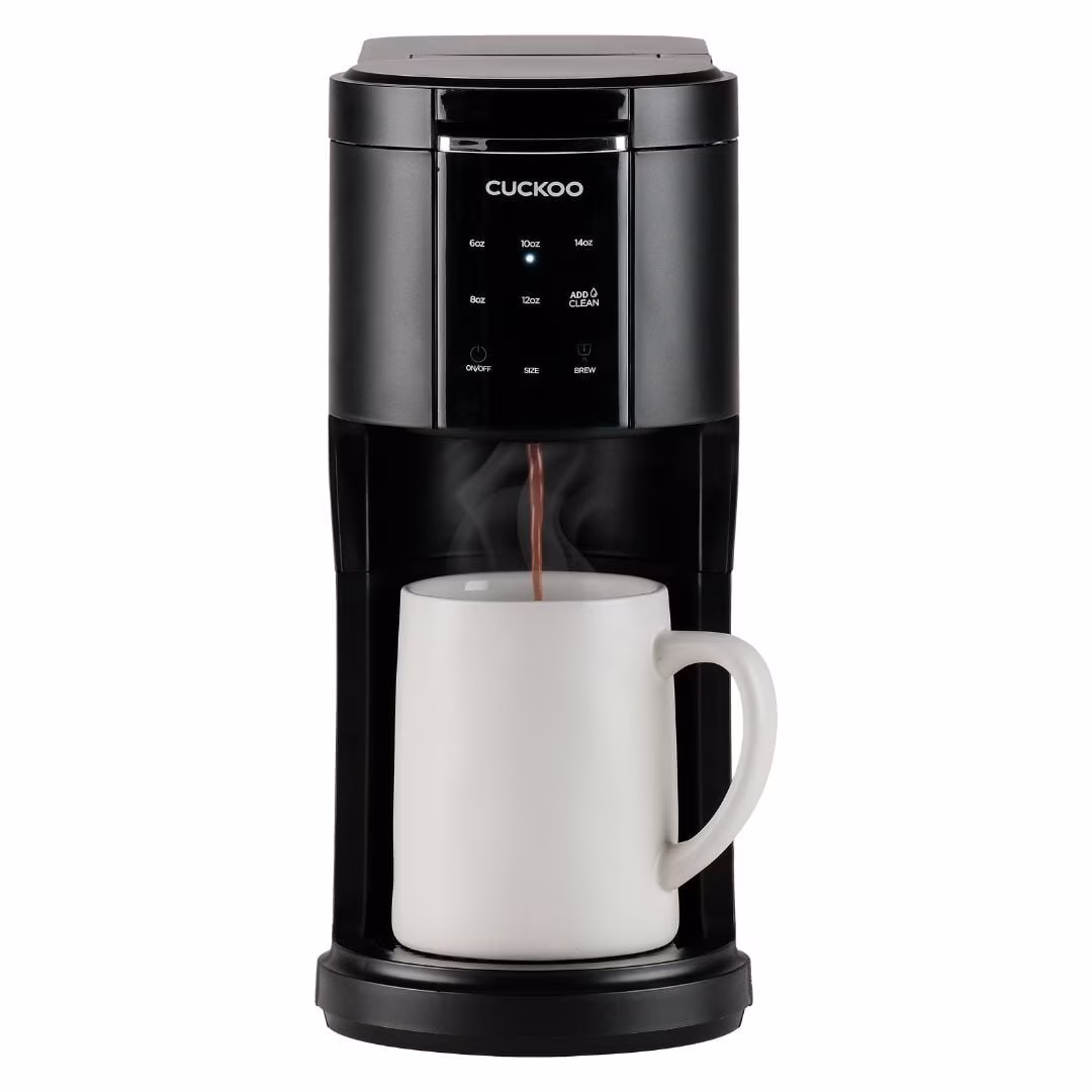 CUCKOO CCM - AK011B 3 - in - 1 1.2 L K - Cup Coffee Maker with 5 Cup Sizes and Self - Cleaning Function (Black)