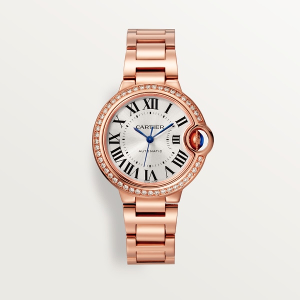 [Super Clone]BALLON BLEU Diamond Rose Gold 33mm