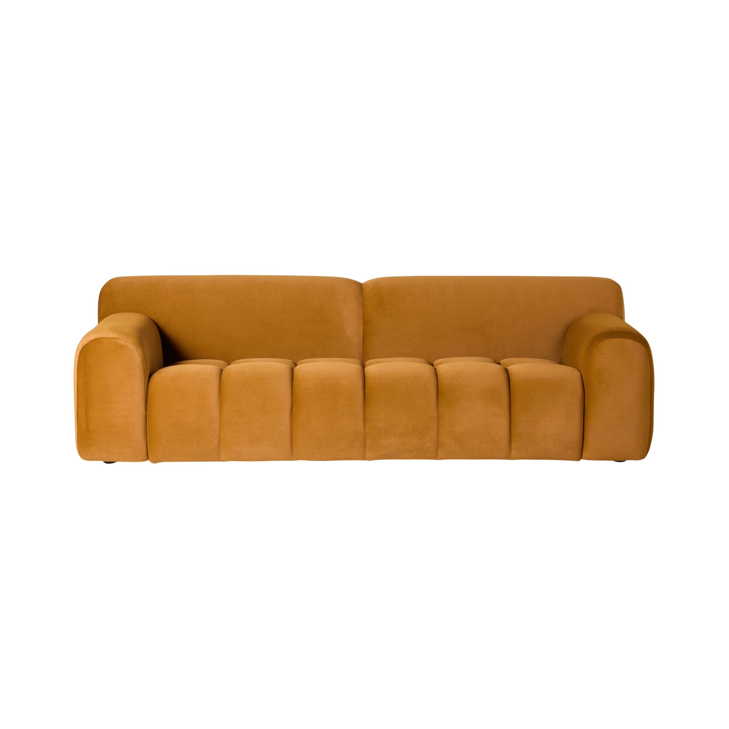 Alexis 3 Seater Velvet Sofa Ochre