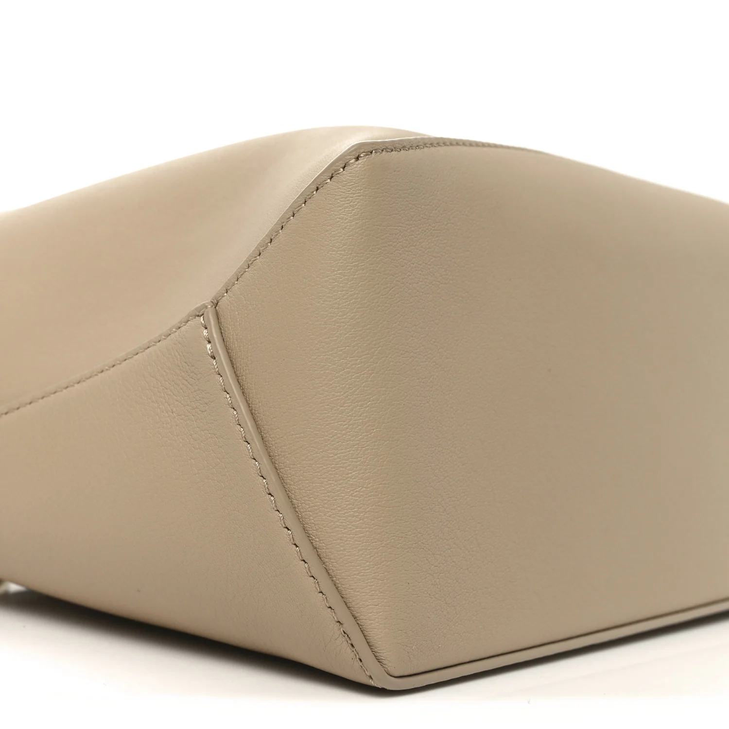 Classic Calfskin Small Puzzle Edge Bag Soft White Paper Craft