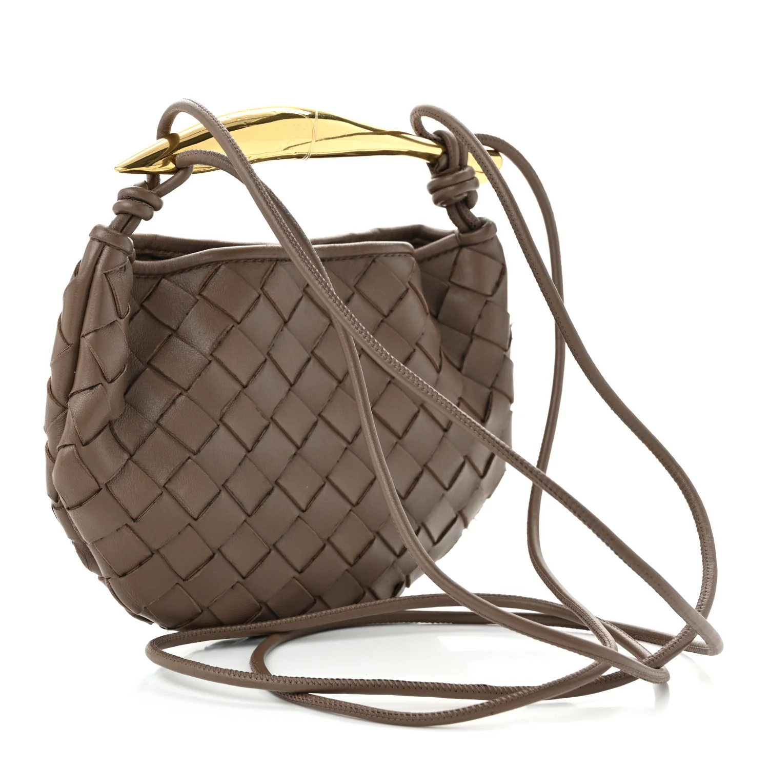 Nappa Intrecciato Mini Sardine Bag Taupe Grey