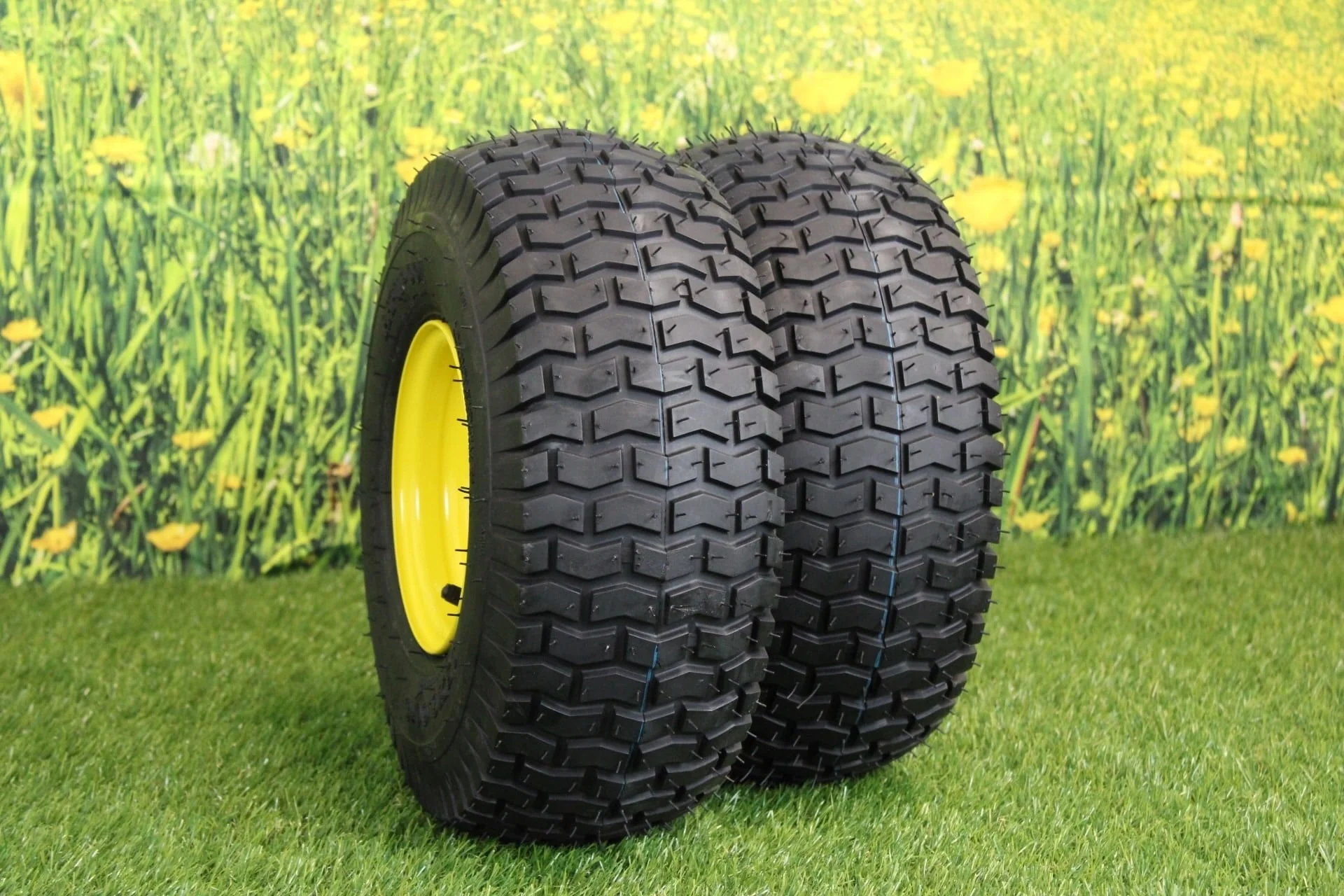 Antego Tire and Wheel 15x6.00 - 6 Tires & Wheels 4 Ply for Lawn & Garden Mower Turf Tires .75