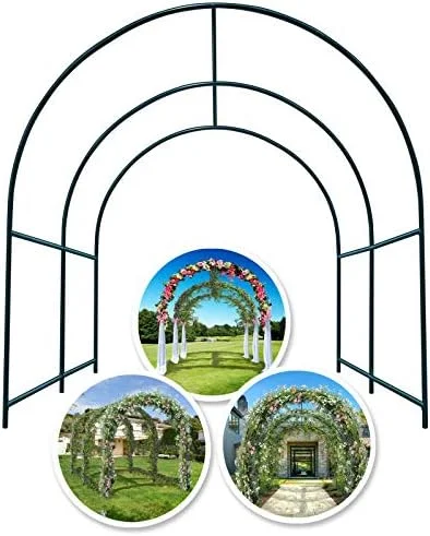 Large Garden Support Arch Frame Climbing Plant Arch Arbor for Various Climbing Plant Roses Vines Birthday Wedding Party Decoration Pergola Frame (6.5 x 7 x 7.2ft)