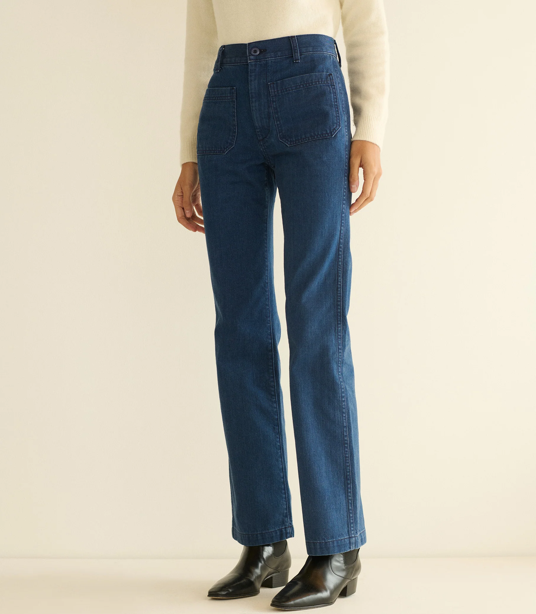 MARITIME MID RISE JEAN -- SIRENES WASH