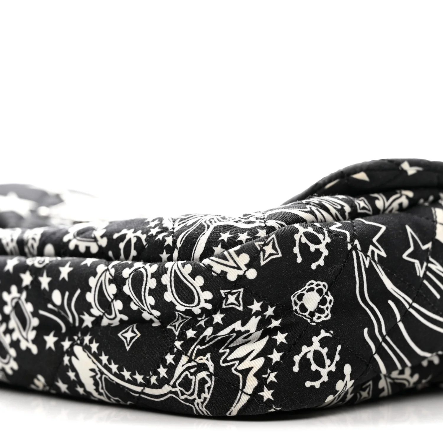 Cotton Quilted Paris Dallas Medium Bandana Flap Blue