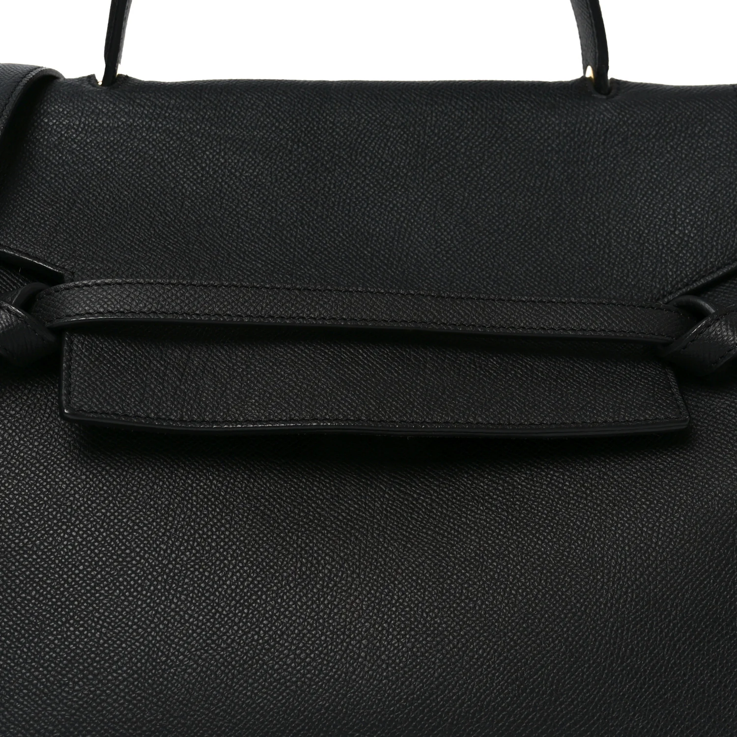 Grained Calfskin Mini Belt Bag Black