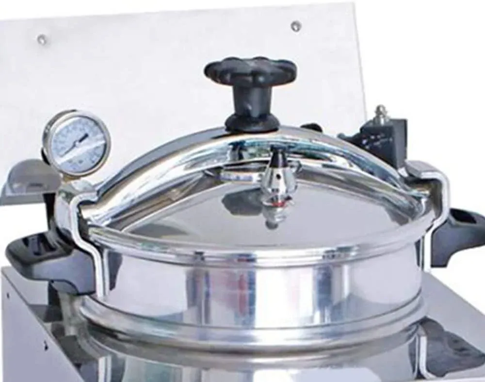 Friteuse à pression électrique commerciale de 16 L en acier inoxydable, idéale pour la cuisson du poulet et du poisson.
