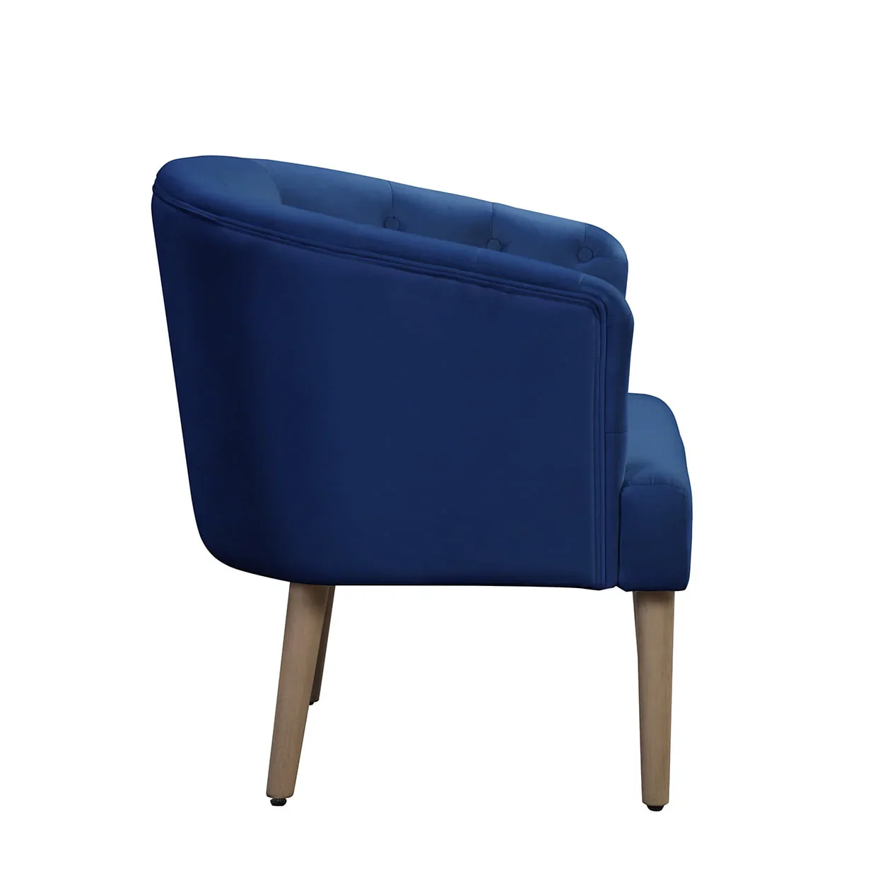 Better Homes & Gardens Barrel Accent Chair,Deep Cobalt Blue, Velvet Upholstery, Adult