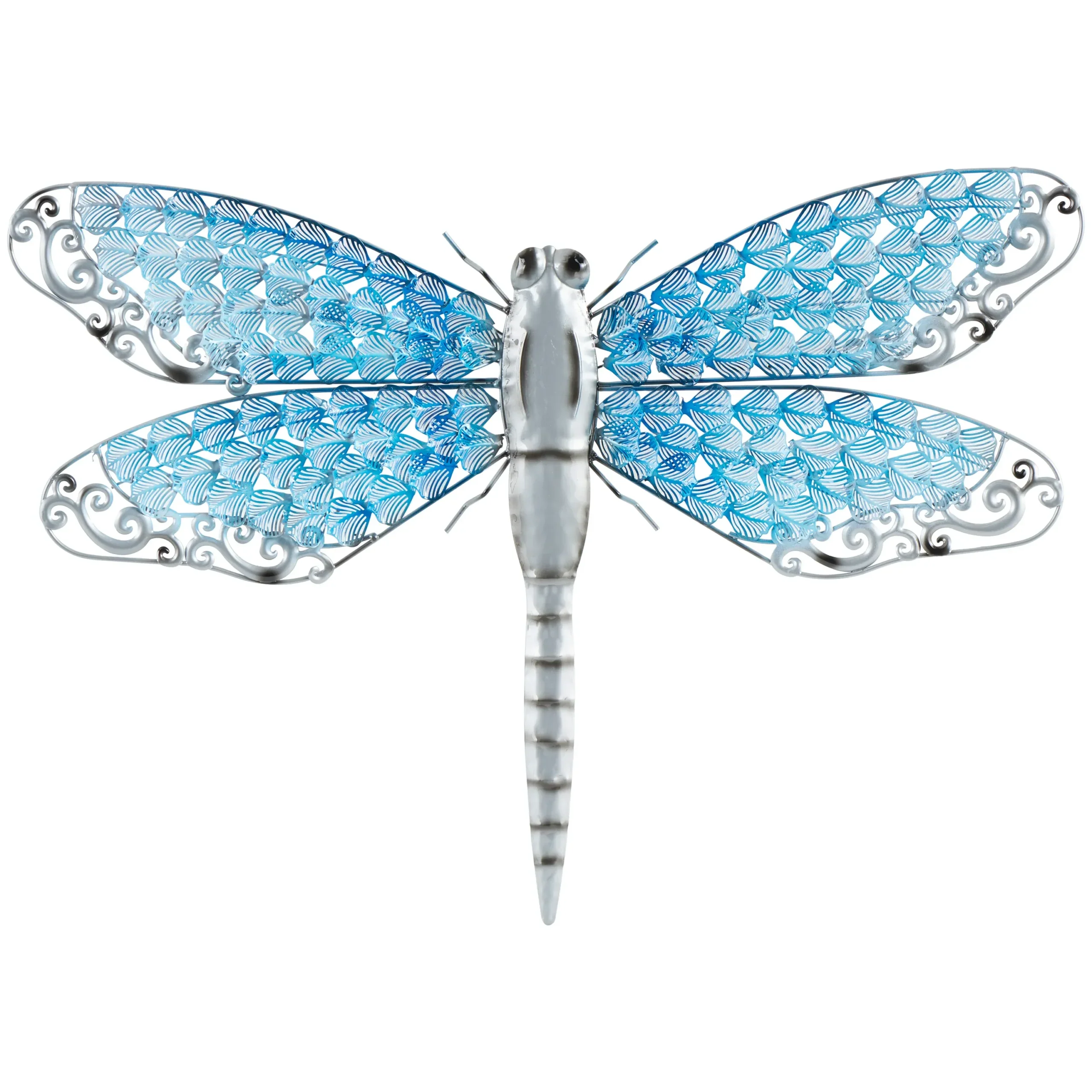 Eclectic Metal Turquoise Indoor/Outdoor Dragonfly Wall Décor.