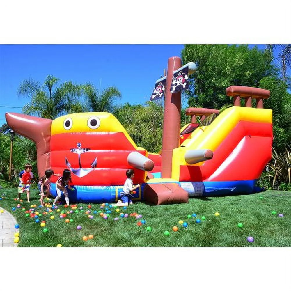 Pirate Ship Commercial Grade Bounce House Water Slide for Kids and Adults (with Blower)