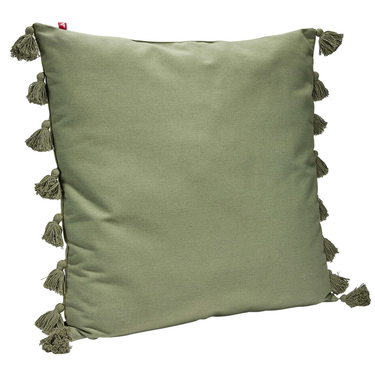 Coussin rembourré uni avec pompons 60x60cm (3 modèles)