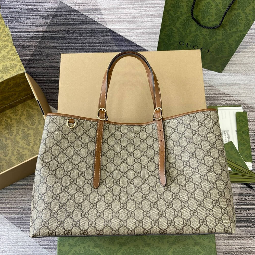 GG Emblem large tote bag