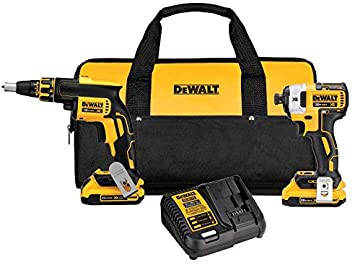 KIT DE VISSEUSE À PLAQUES SÈCHES ET DE VISSEUSE À PERCUSSION DEWALT 20V MAX XR, 2,0 AMPÈRES-HEURES (DCK267D2)