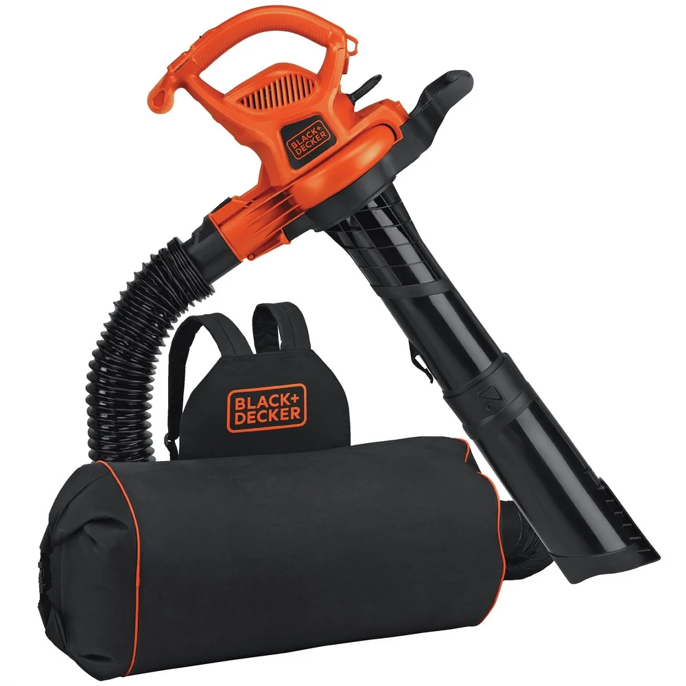 BLACK+DECKER VACPACK 120V/240V 12 Amp Corded 3 - in - 1 Leaf Blower/Vacuum/Mulcher, (BEBL7000)
