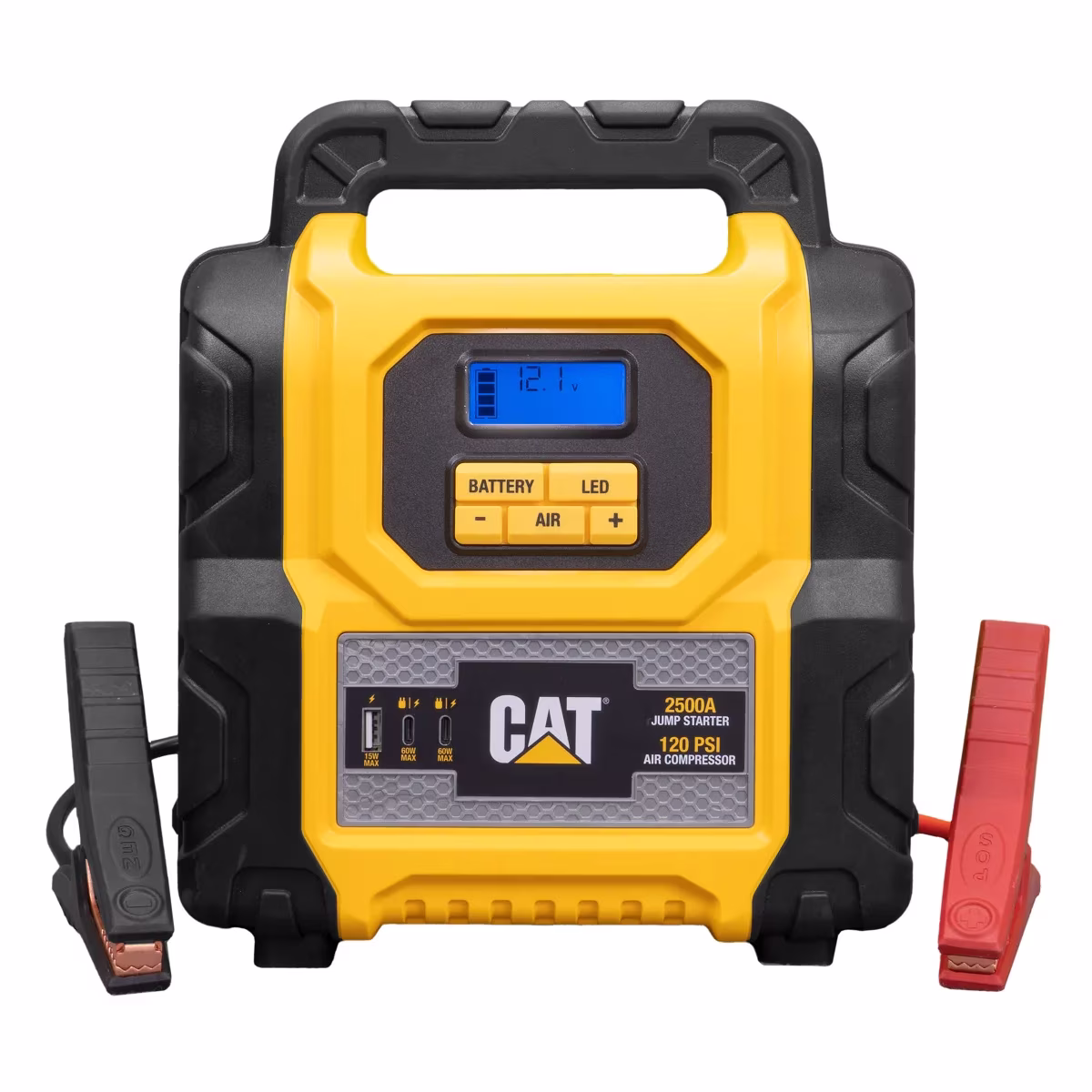Cat Power Station with 2500 Amp Lithium Jump Starter and Air Compressor, Tire Compressor, and Power Inverter, CLJ25C