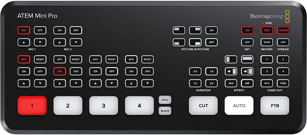 Blackmagic Design ATEM Mini Pro HDMI Live Stream Switcher (SWATEMMINIBPR)