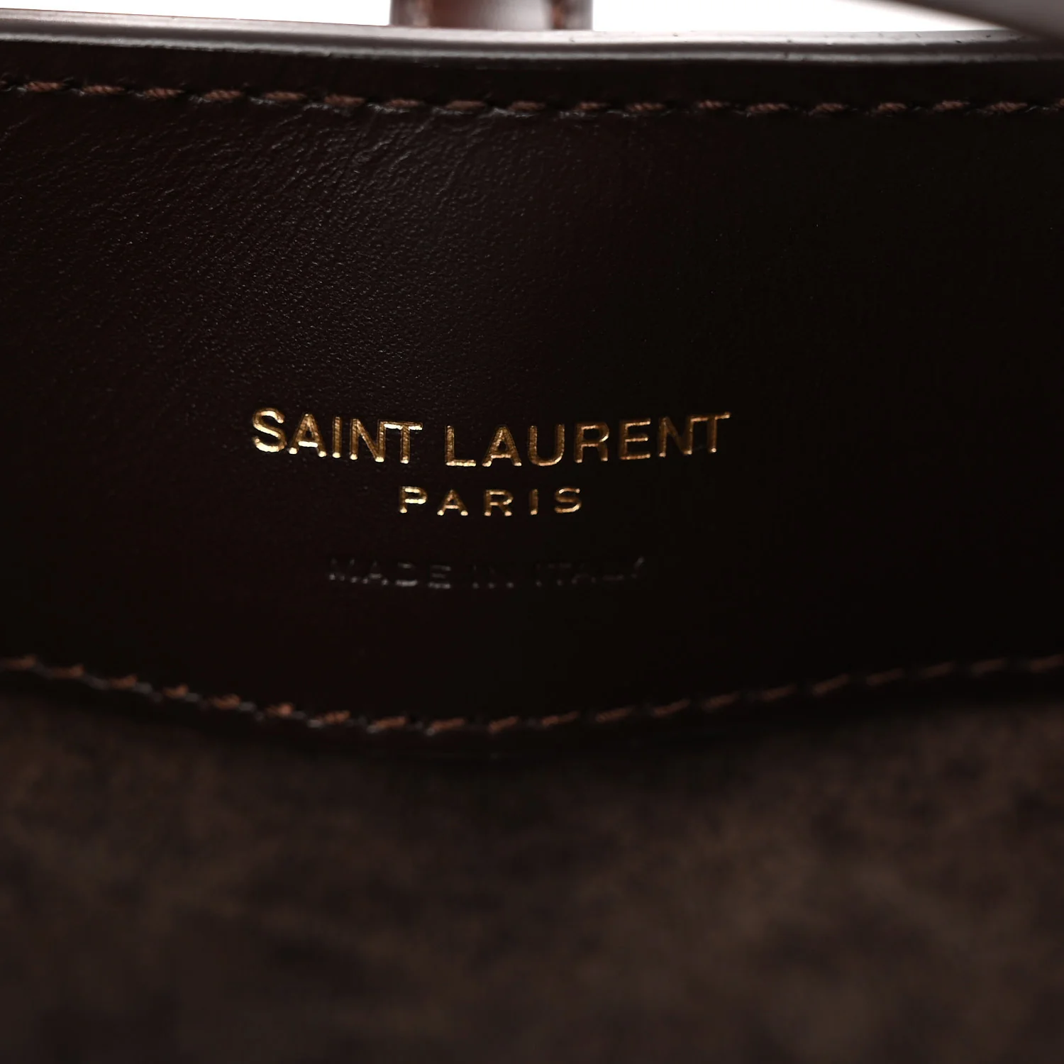 Shiny Calfskin Le 37 Mini Bucket Bag Dark Sweet Chocolate