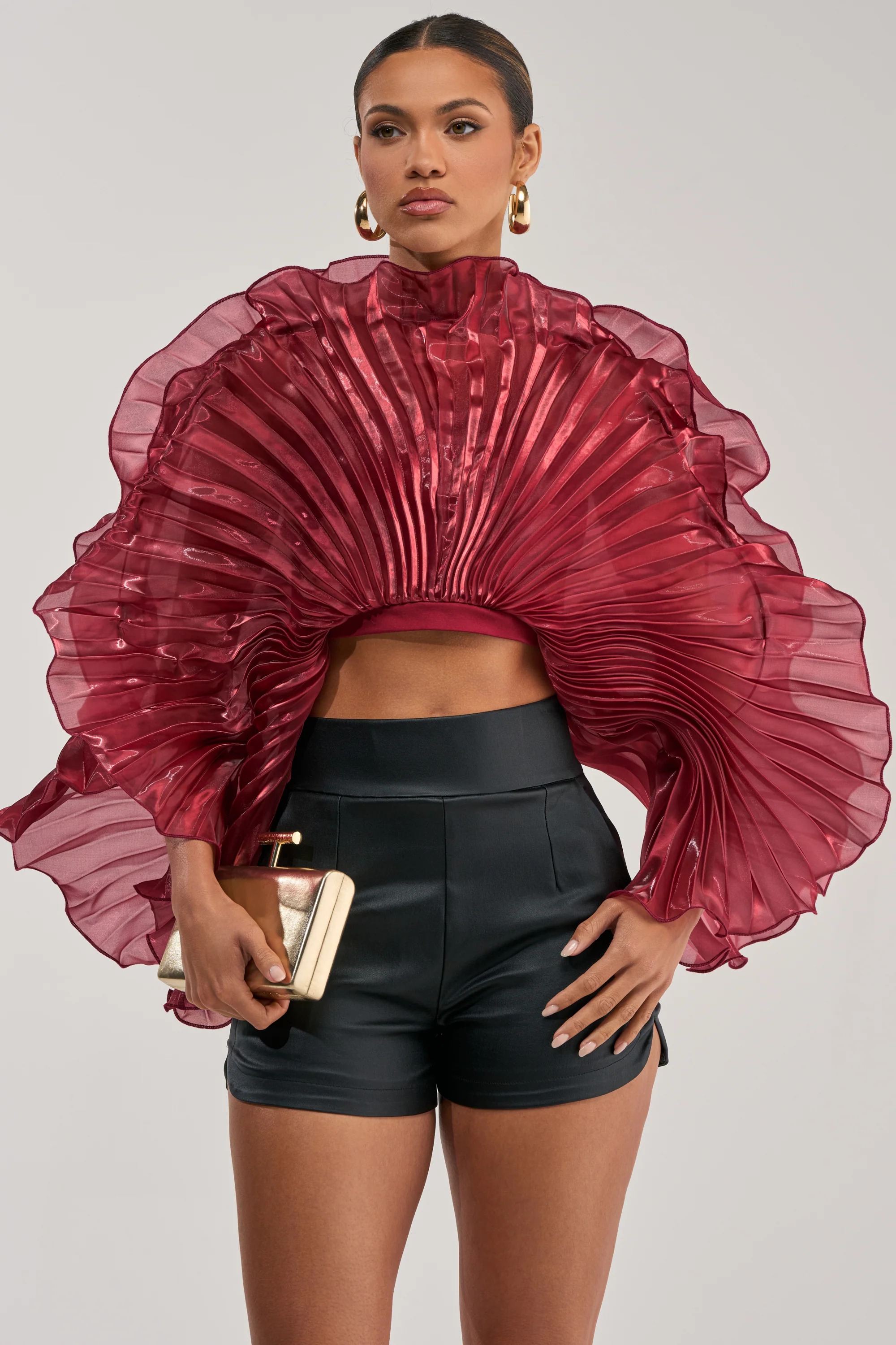 SHINING DOWN ON YOU BLOUSE IN BURGUNDY - Akira Store