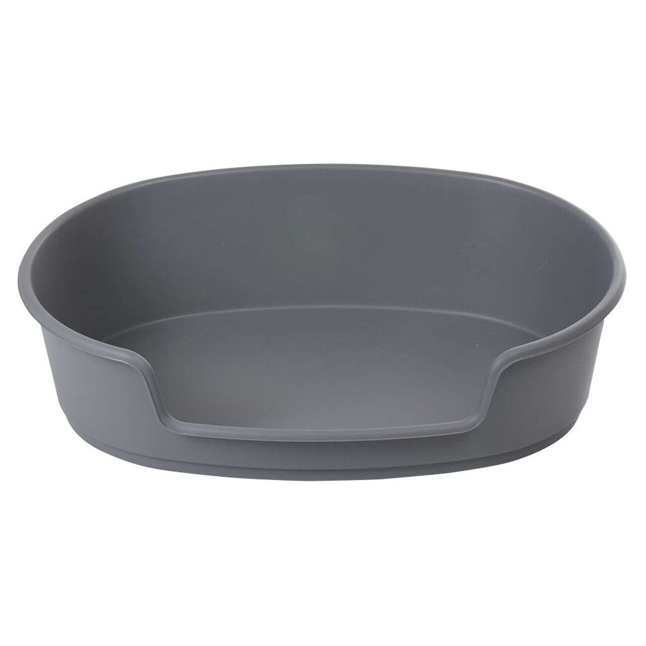 Panier chien plastique rigide gris 60x89cm