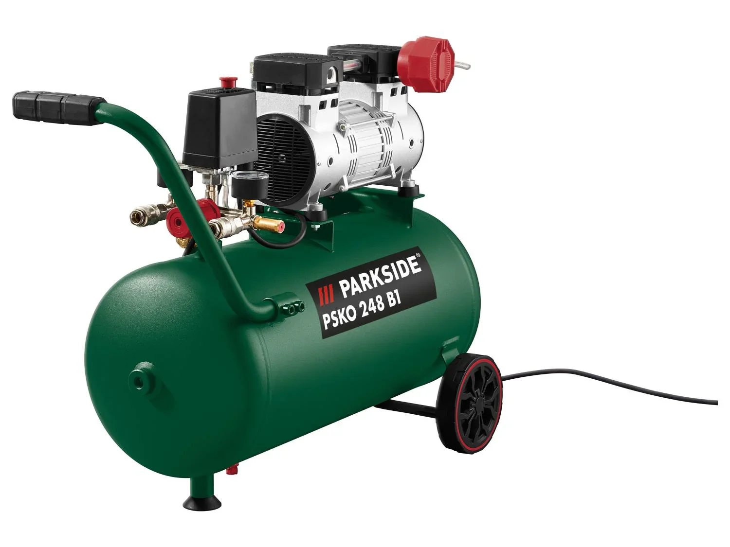 PARKSIDE Compresseur silencieux PSKO 248 B1, 8 bar, 24 L, 1100 W
