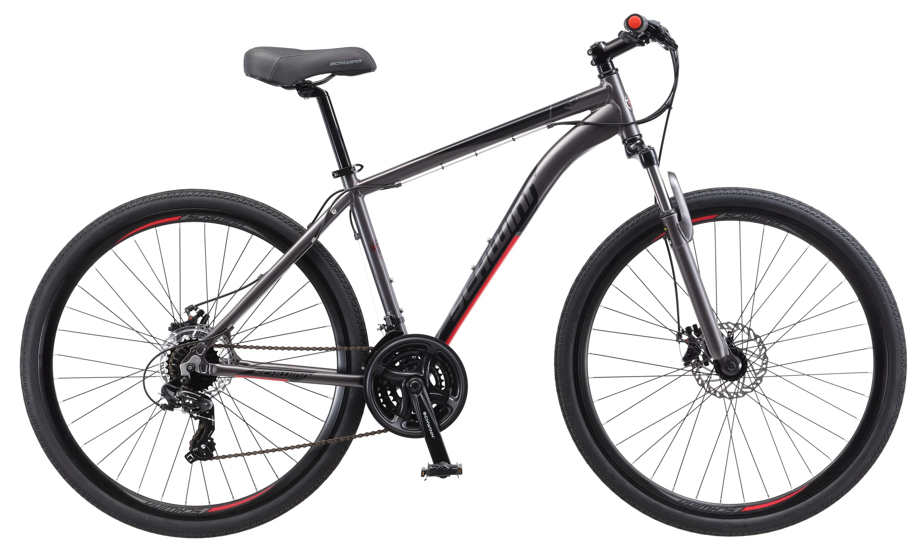 DSB Hybrid Bike, 700c Wheels, 21 Speeds, Mens Frame, Grey