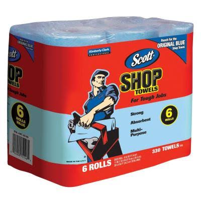 Kimberly Clark Scott Shop Towels, Blue - 6 count
