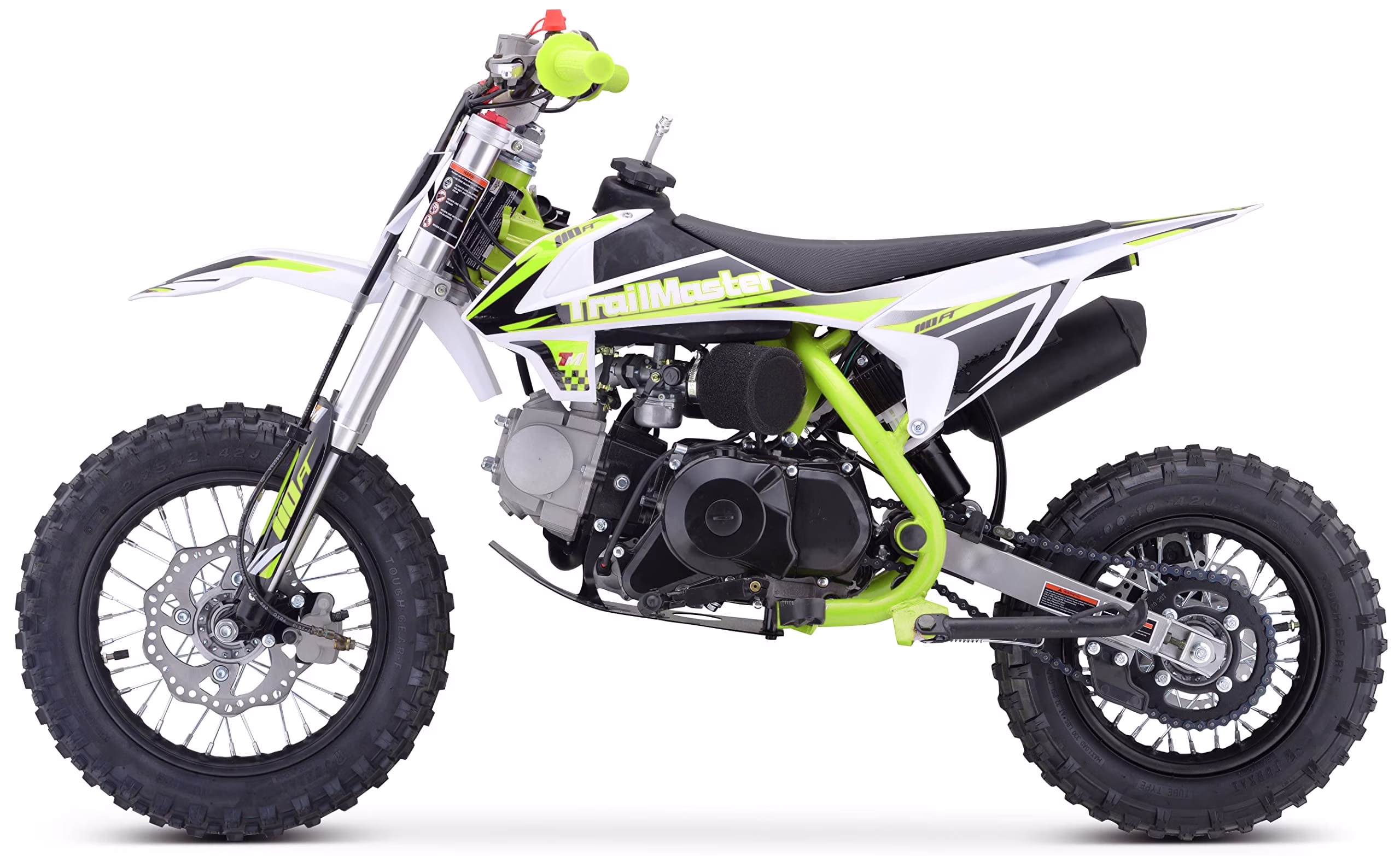 TM15 Dirt Bike 110cc Semi Automatic 4 Speed, 24.21 inches seat Height, Disk Brakes, Twin Spar Frame (Red)(Red) - Image 7