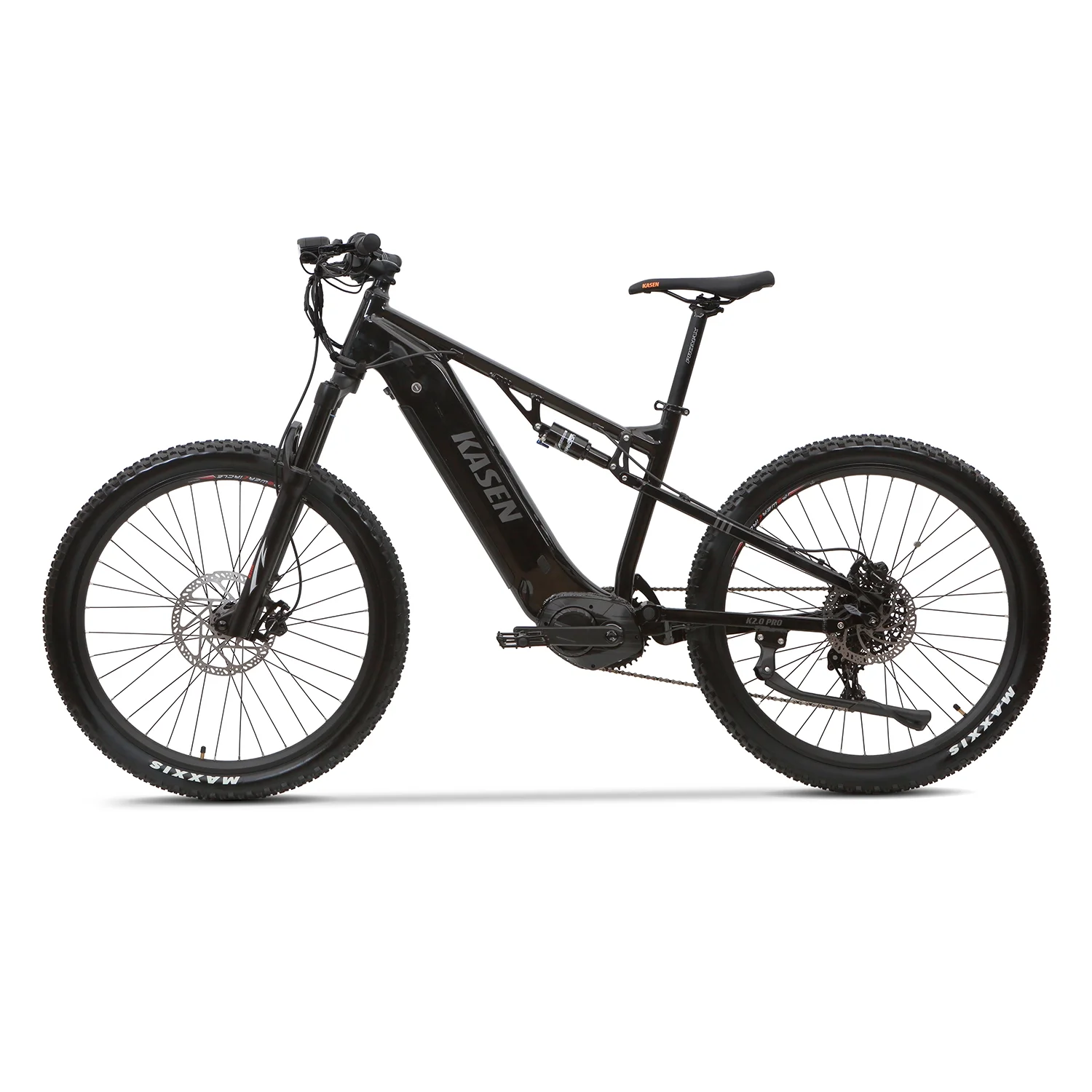 Electric Mountain Bike Mid-driven 500w 48v 15ah Full Suspension Throttle and Pedal Assist(Black) - Image 2