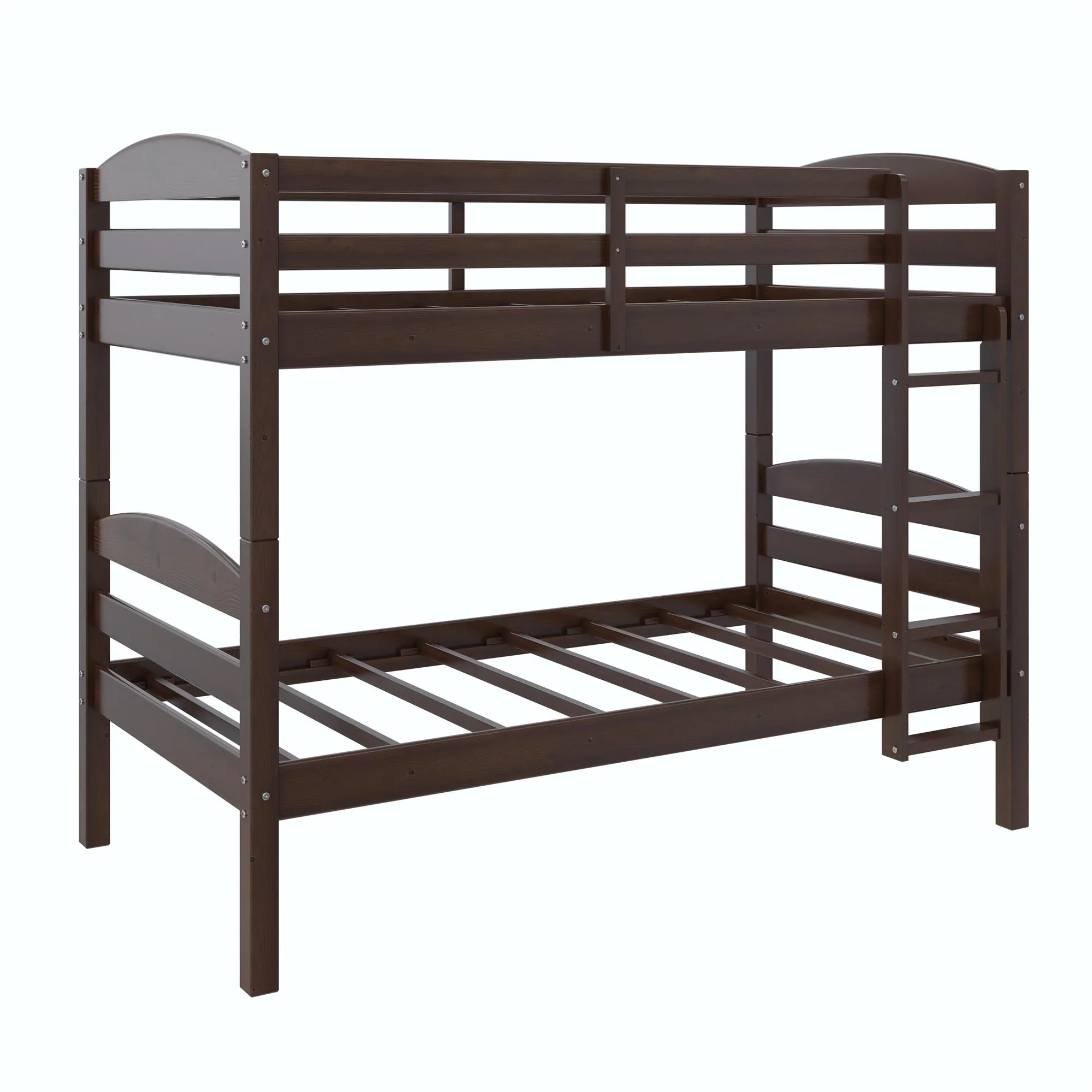 Better Homes & Gardens Leighton Solid Wood Twin-over-Twin Convertible Bunk Bed, Vanilla