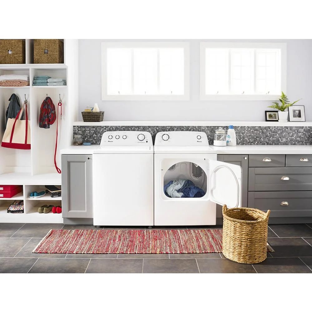 Amana 6.5 cu ft 240 Mv White Electric Automatic Dryer