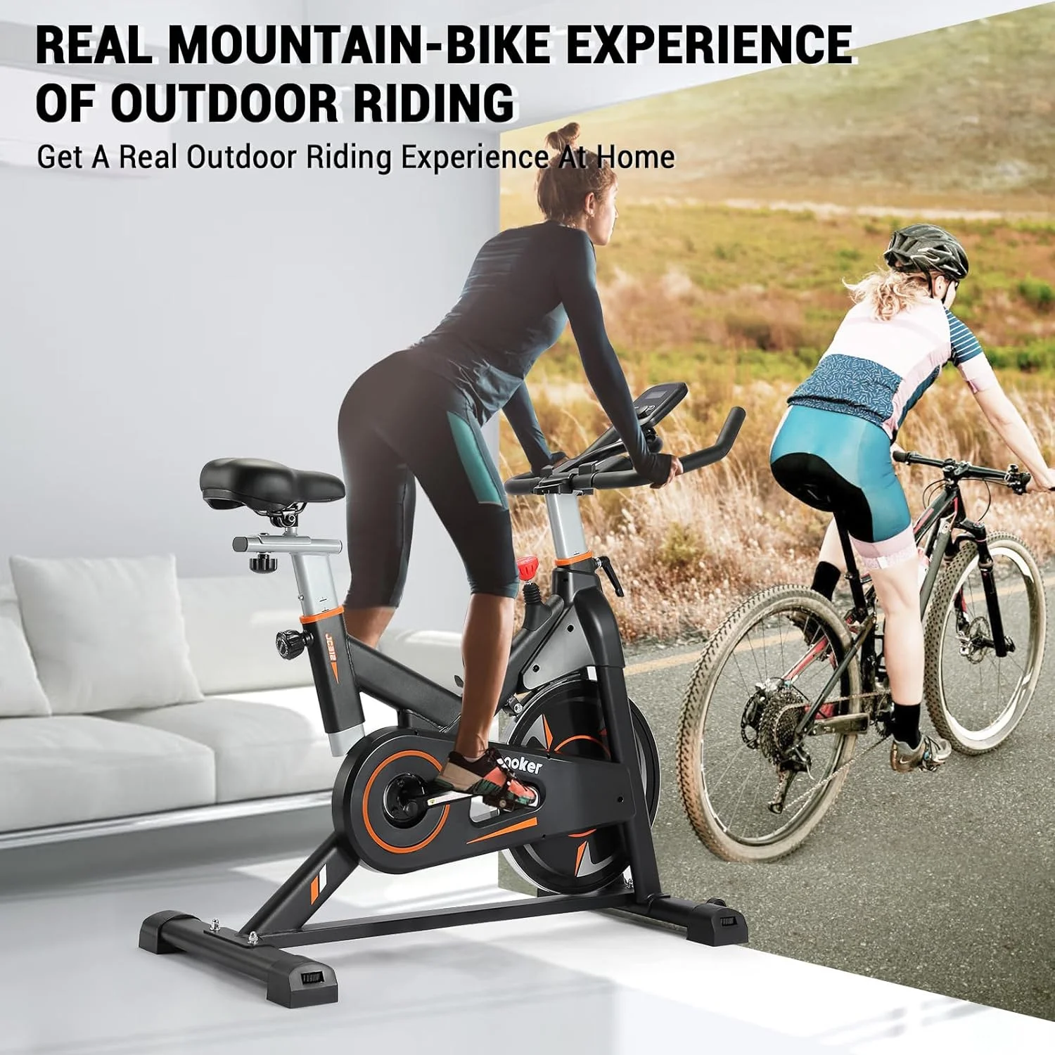 Exercise Bike,Magnetic Resistance Stationary Bike, Indoor Cycling Bicycle with Whisper Quiet,with Bottle Holder for Home Gyme Workout - Image 7