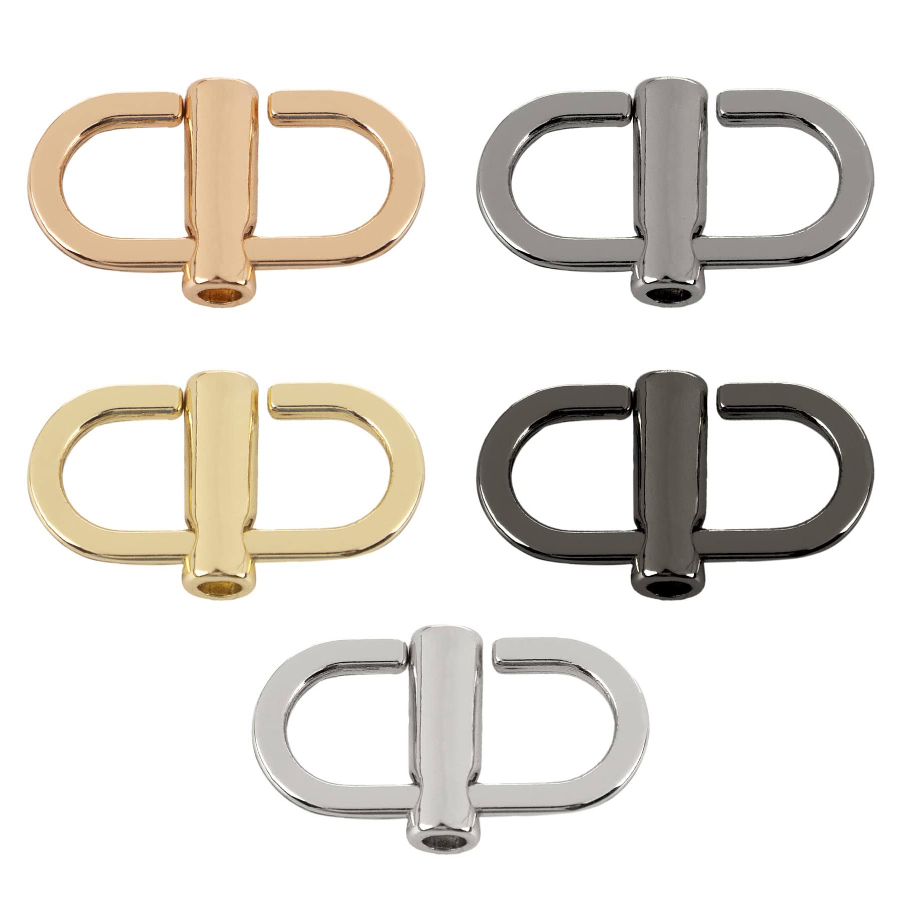 AUEAR, 5 Pieces Adjustable Metal Clip Buckles for Chain Strap Bag Chain Strap Length Shortener Clasps Chain for Bag Accessories