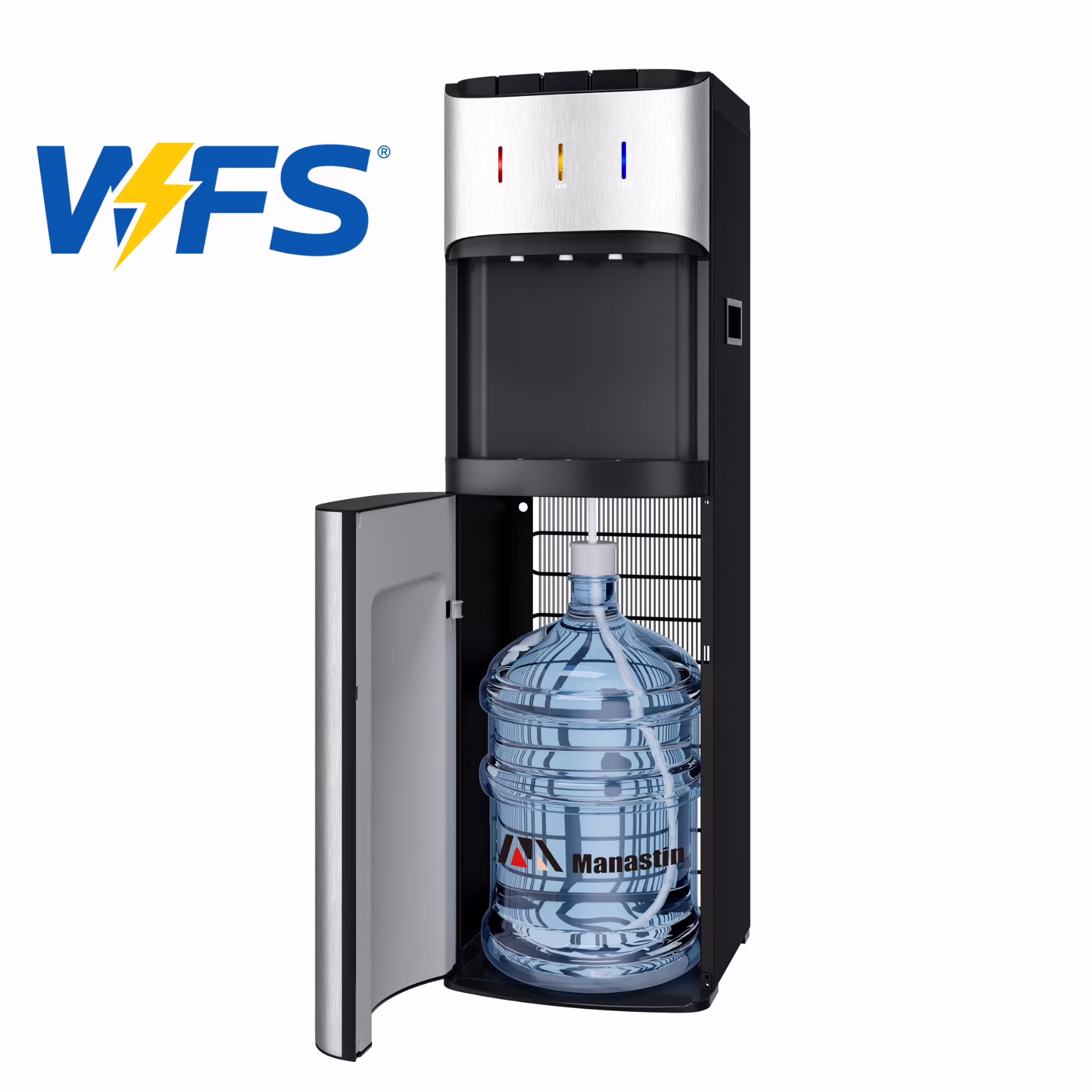Bottom Loading Water Dispenser for 3 or 5 Gallons, 3 Temperatures (Cold/Hot/Warm) with Child Lock, Display Light, for Apartments, Schools, Companies, Black(Black) - Image 3