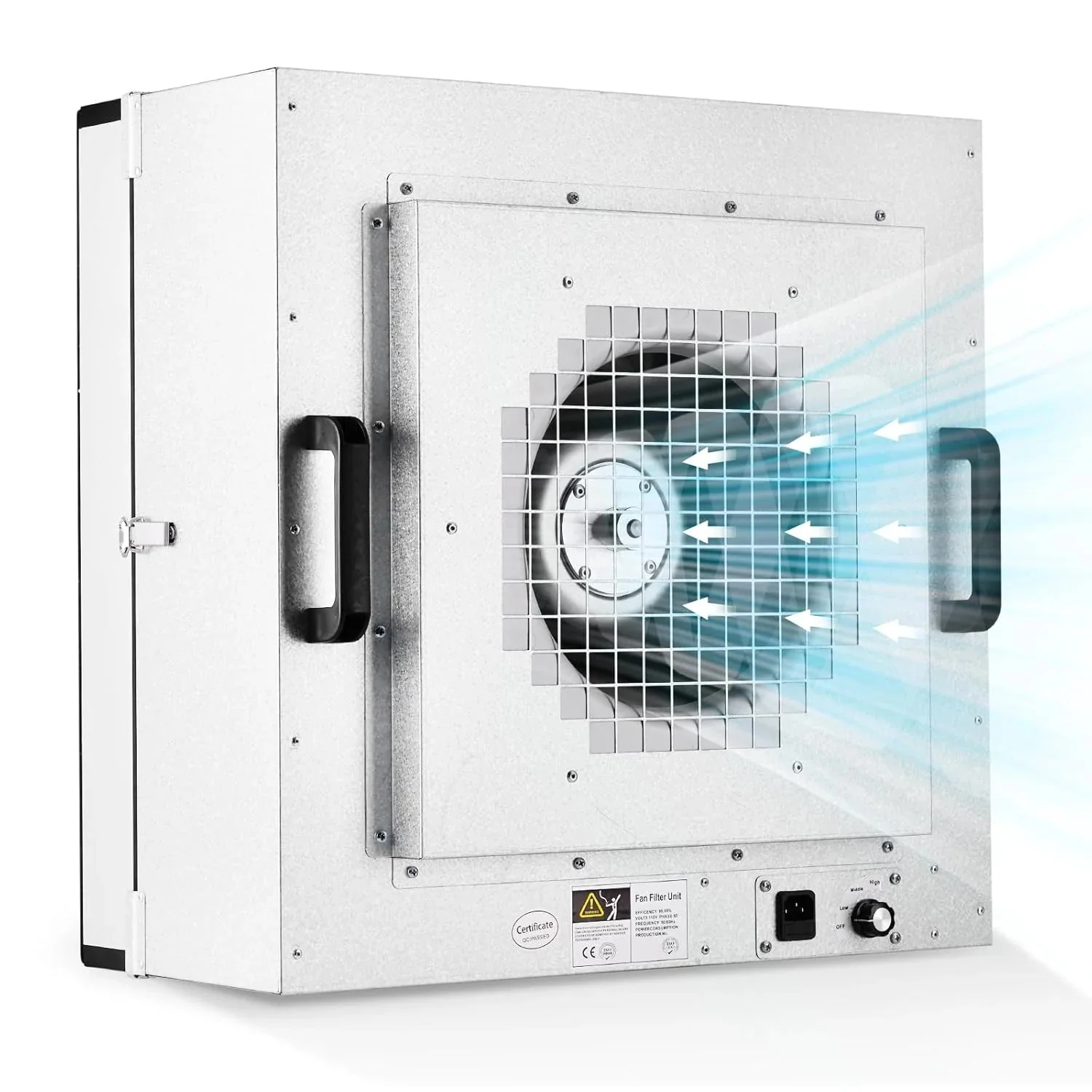 Yjingrui Laminar Flow Hood H 14 Hepa Filter with Safety Locks Class 100 Iso Class 5 Cleanliness Fan Filter Unit 22 6X22 6IN Flow Hood Mycolo