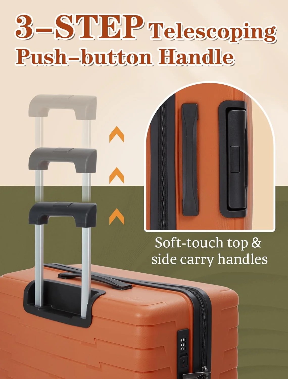 Ensemble de 5 valises à roulettes, valise rigide en ABS avec roulettes multidirectionnelles