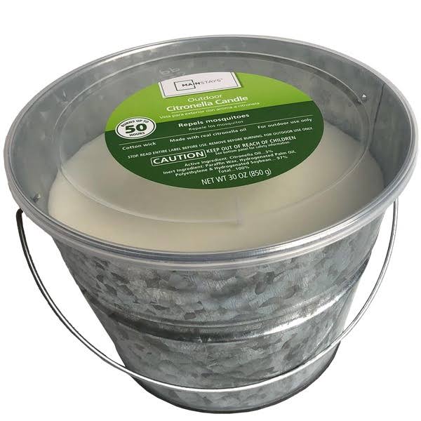 Mainstays Multiple Colors Outdoor Citronella Bucket Candle - 30 oz