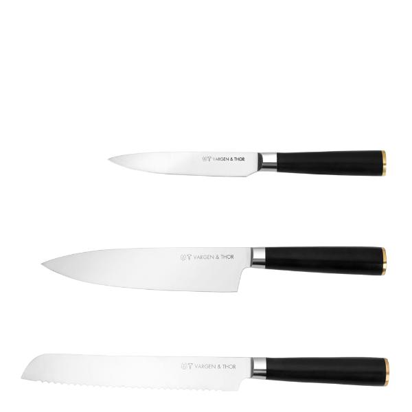 Vargavinter Elmer, Roy, Roy mini knivsett 3 deler 21 cm cm svart