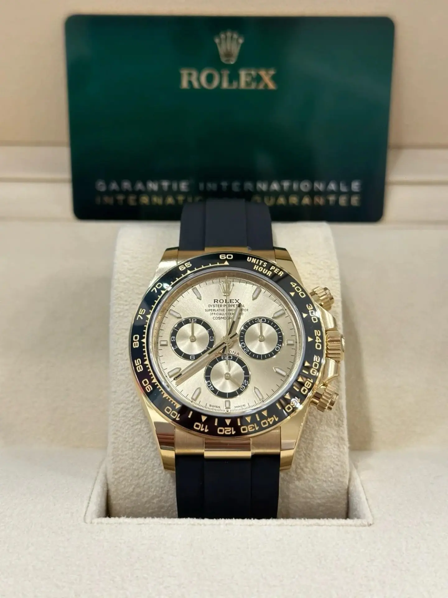 [Super Clone]Rolex Daytona Yellow Gold/ Ceramic / Black /Oysterfex m126518LN-0010
