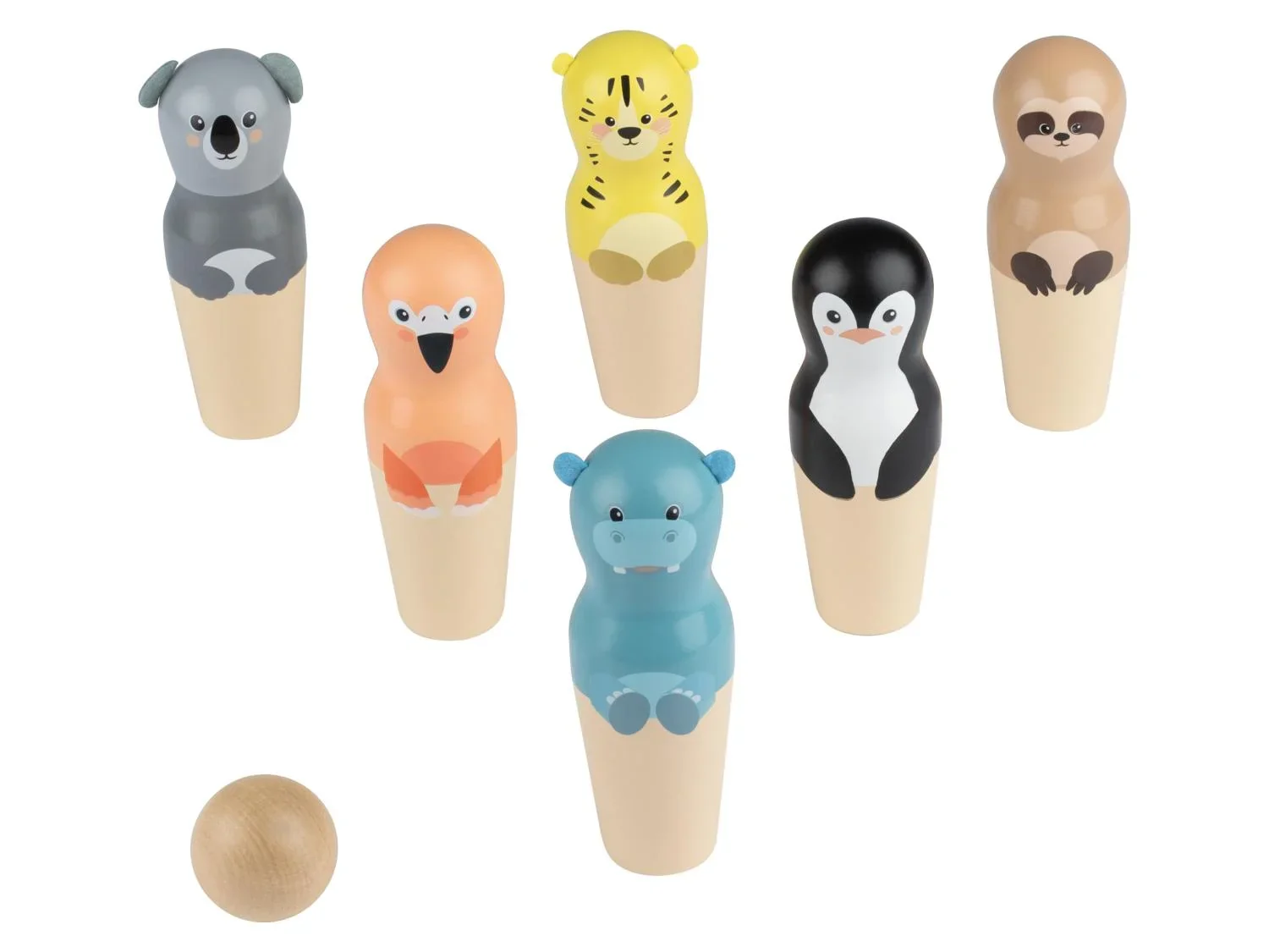 lupilu Jeu de quilles animaux ou Jeu de croquet ou Jeu de lancer d'anneaux animaux