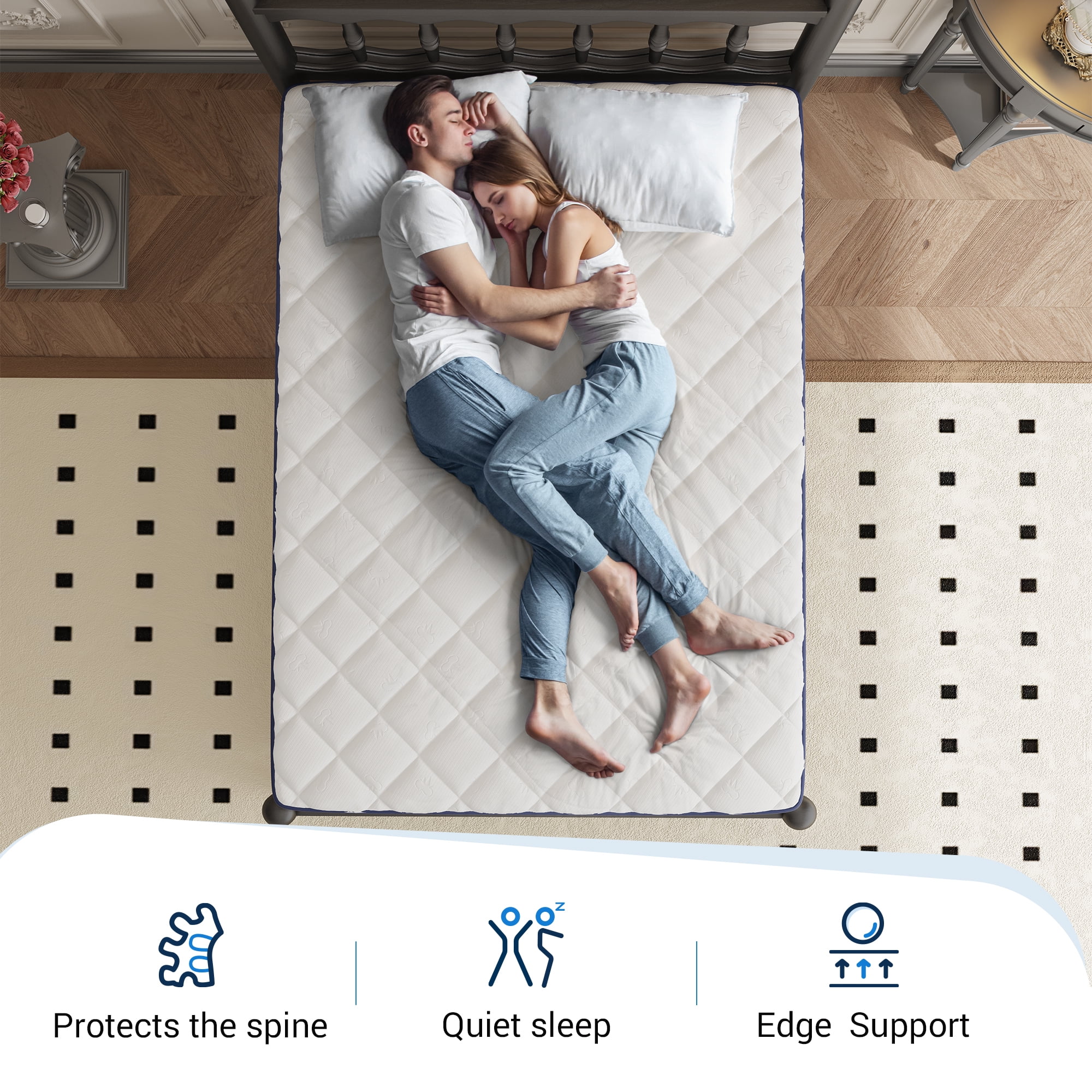 Pearl 6" Twin Size Medium Adult Supportive Innerspring Mattress(Twin/6 in) - Image 4