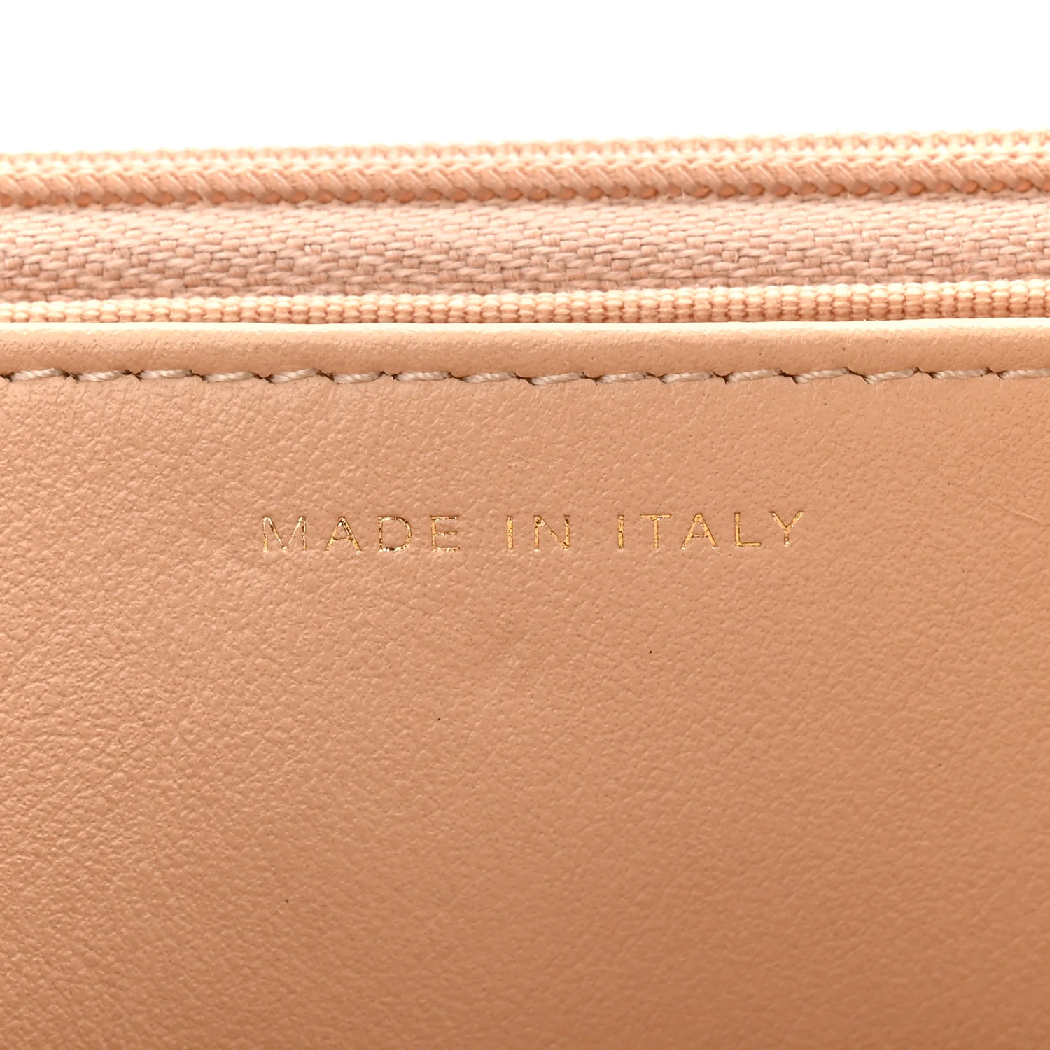 Caviar Quilted Wallet on Chain WOC Beige
