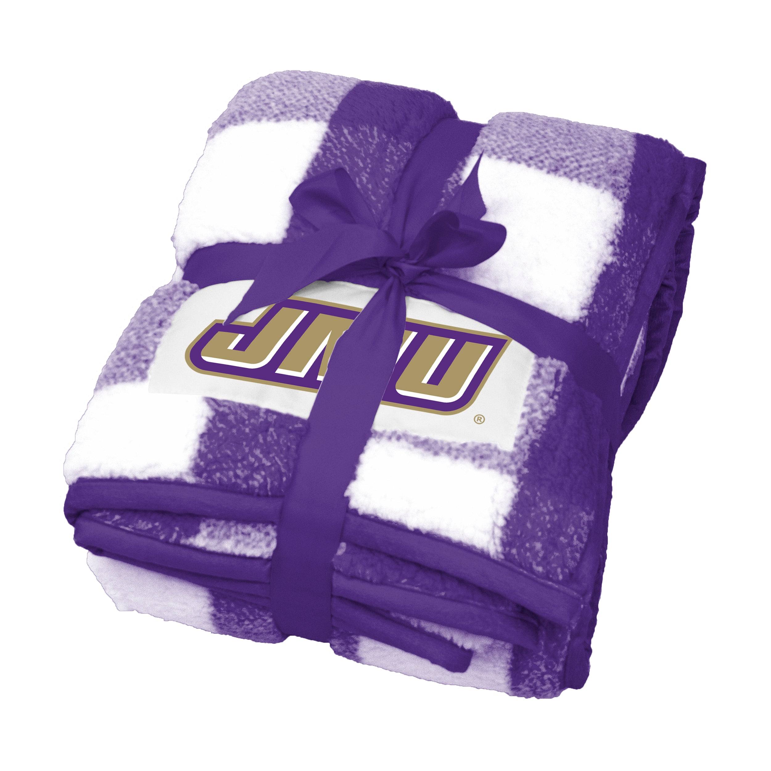 NCAA James Madison Dukes Buffalo Check Frosty Fleece Throw Blanket