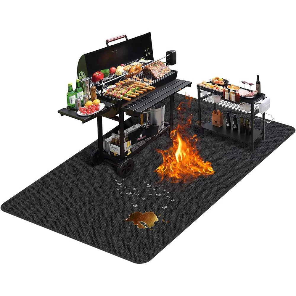 90X52 Inch Under Grill Mat for Outdoor Grill, Fireproof & Waterproof