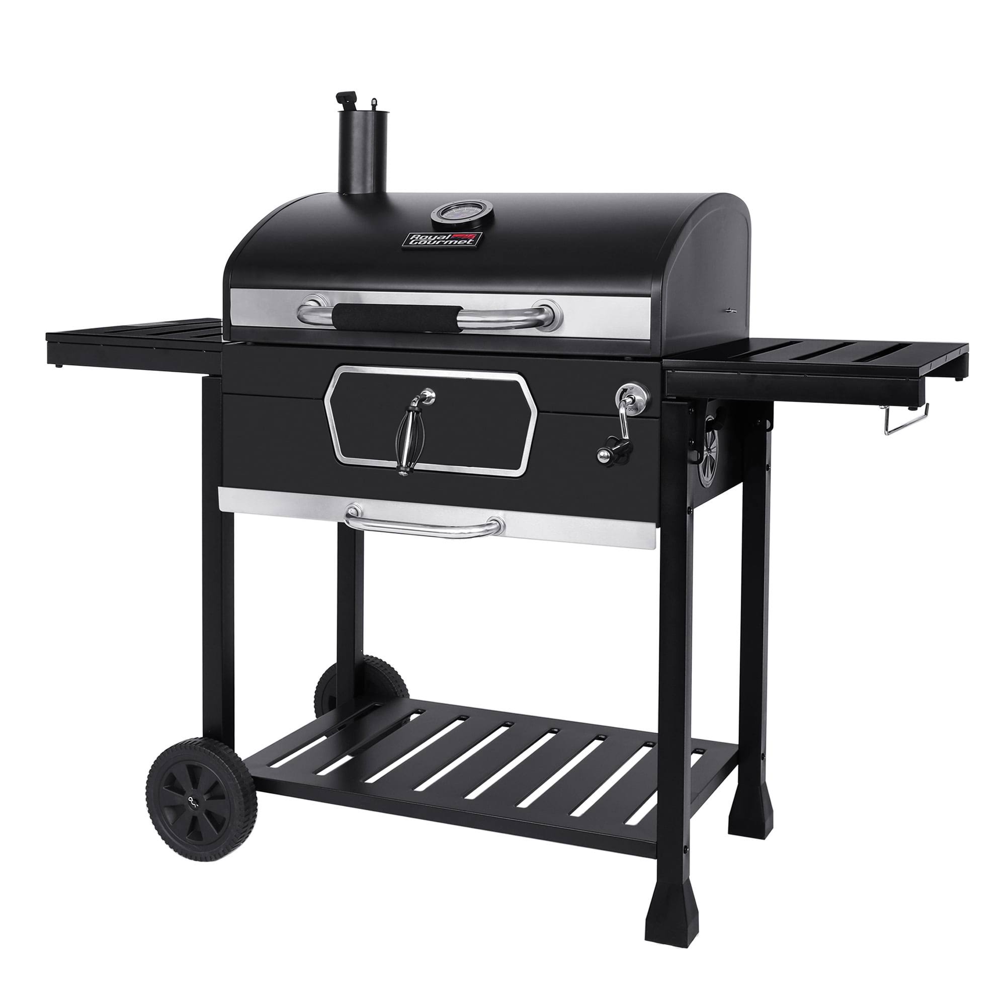 Royal Gourmet Cd2030an Deluxe 30-Inch Charcoal Grill, BBQ Smoker Picnic Camping Patio Backyard Cooking, Black