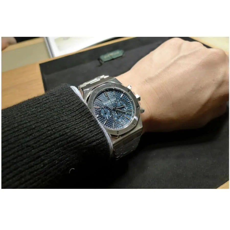 [Super Clone]Audemars Piguet Royal Oak Chronograph Blue Dial 41MM Watch