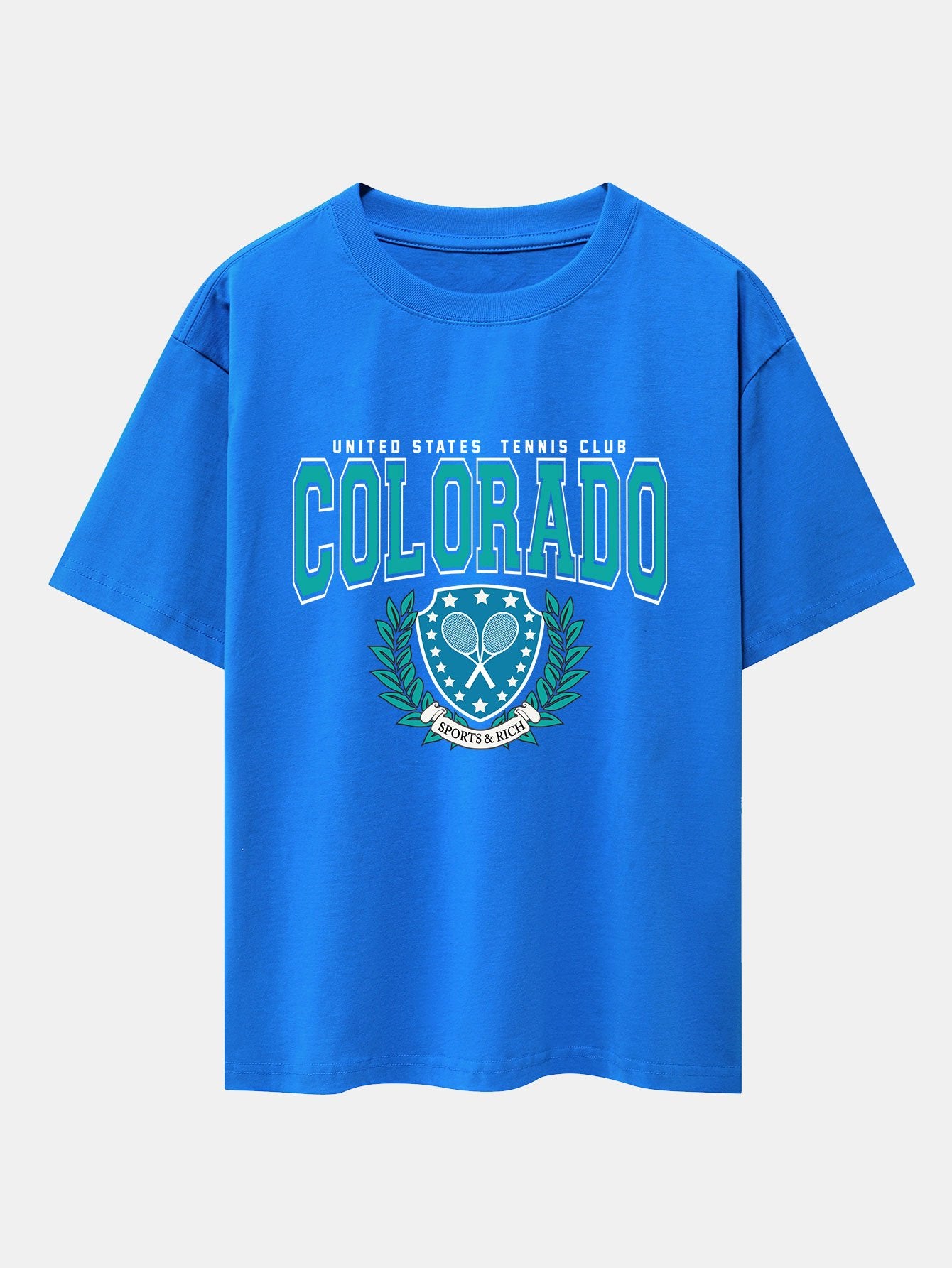 T-shirt oversize épais imprimé tennis Colorado