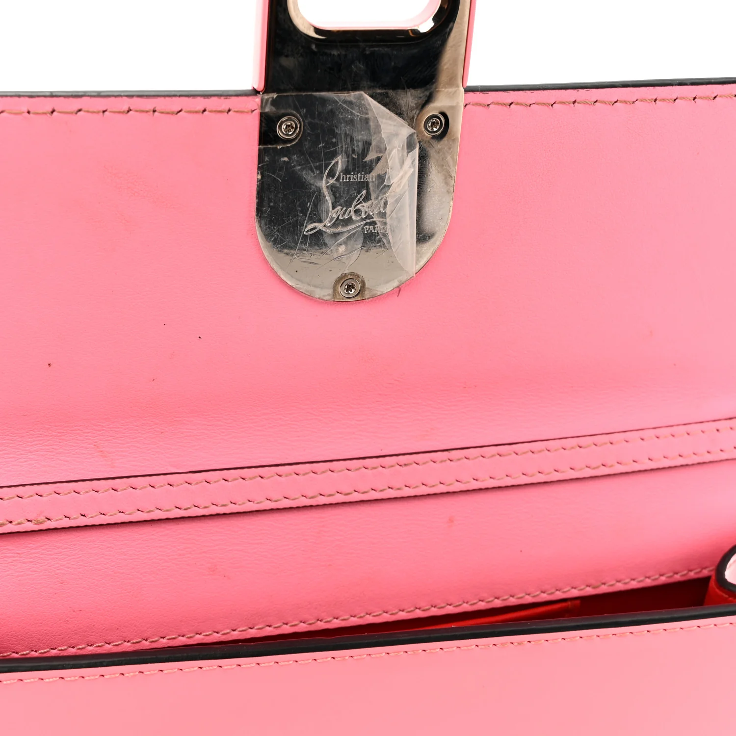 Patent Calfskin Small Elisa Baguette Bubble Gum