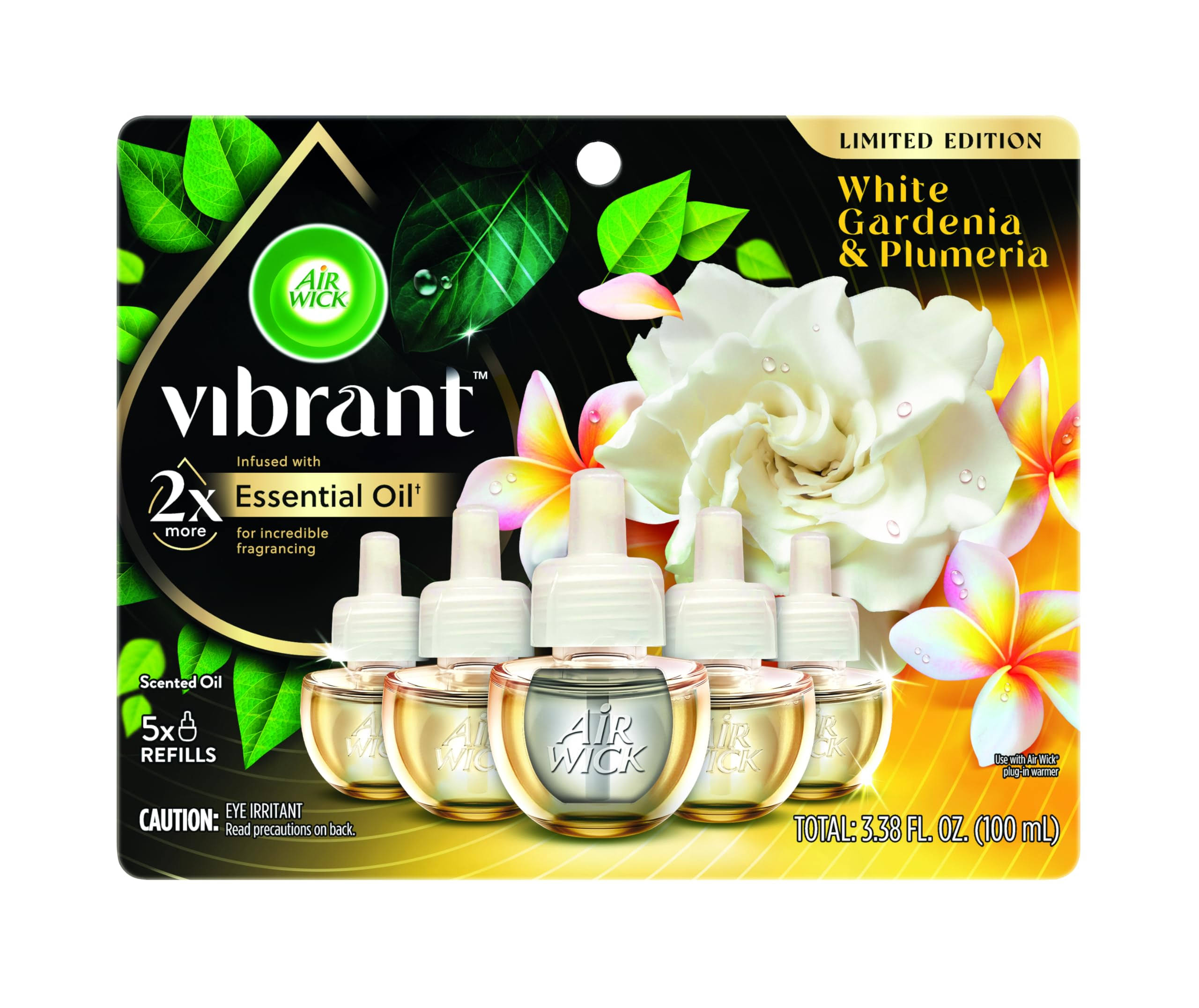 Air Wick Scented Oil - Vibrant Refill White Gardenia & Plumeria 5 Ct.