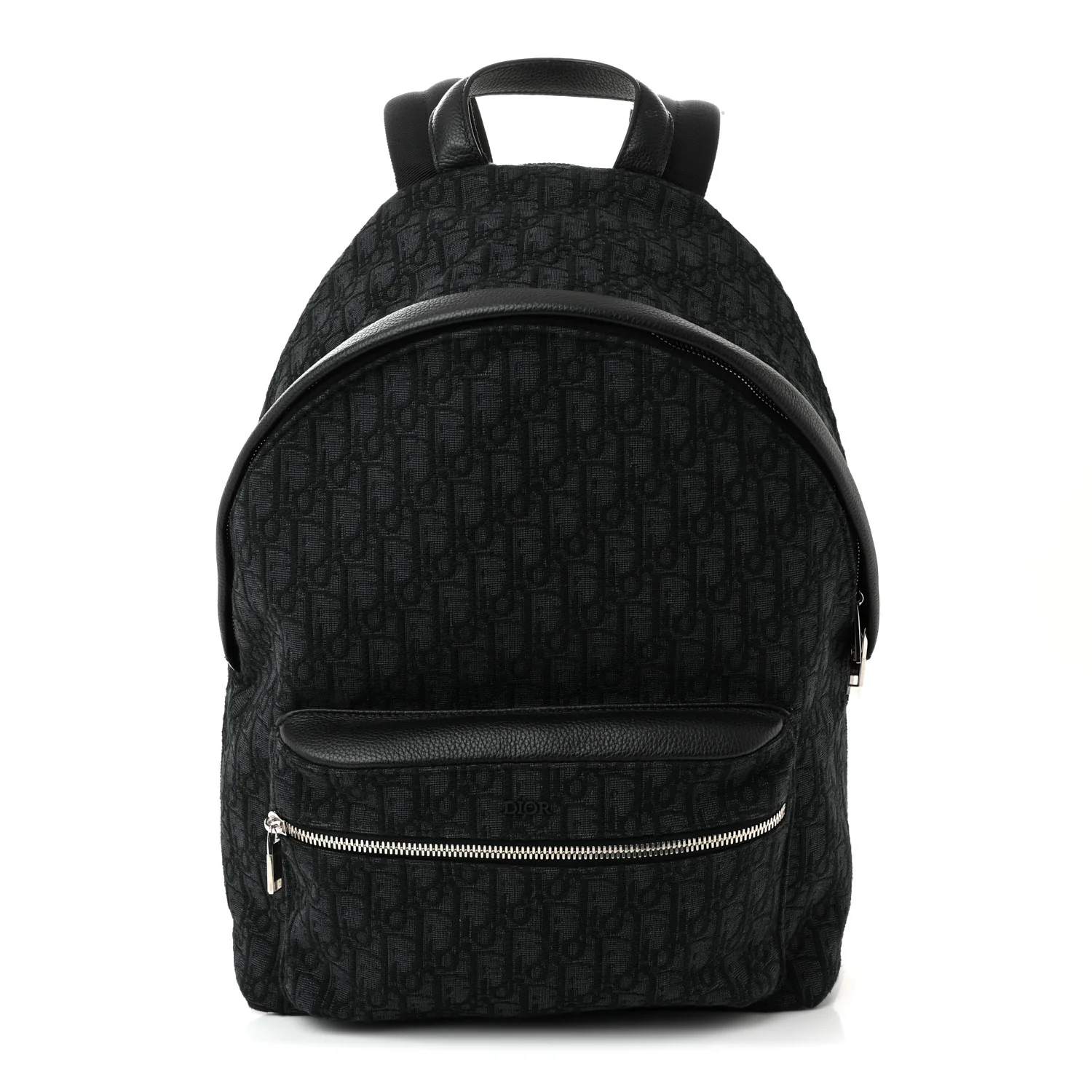 Oblique Calfskin Rider Backpack Black